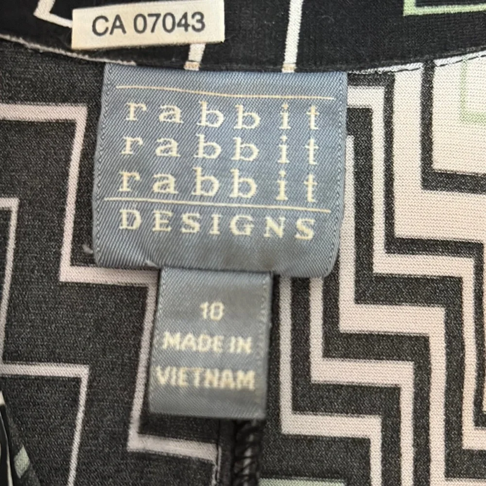 MM356 Rabbit Rabbit Rabbit Black and White Midi Dress - Picture 6 of 6